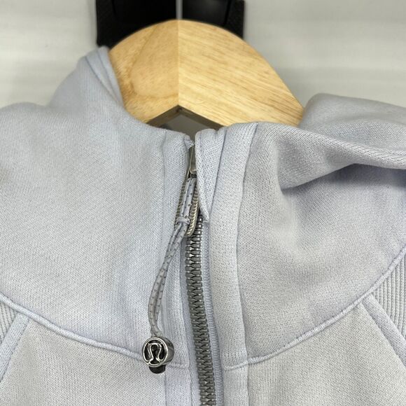 Lululemon Scuba Oversized Half Zip Hoodie Light Blue Women XS/S Crop flawed - Picture 5 of 11